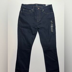 NEW Men’s J. Crew Skinny Signature Flex Dark Wash Blue Jeans, 34x32